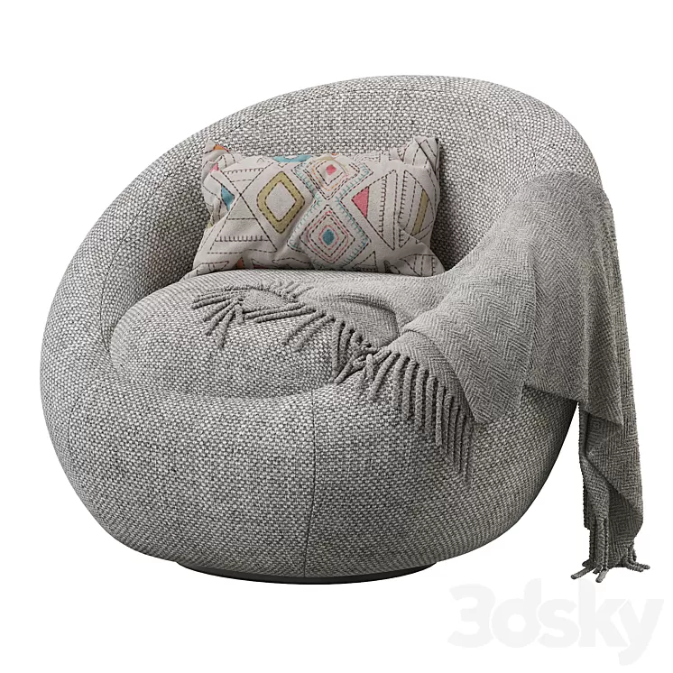 Cozy swivel chair 3D Model Cozy swivel chair 3D Model