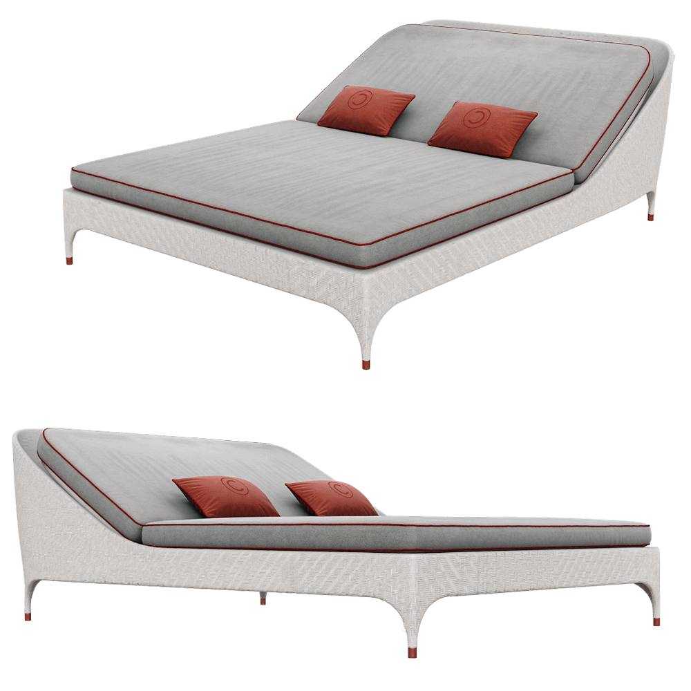 CPRN HOMOOD – 2 seater sunbed without sun visor Art.OD1003 3D Model