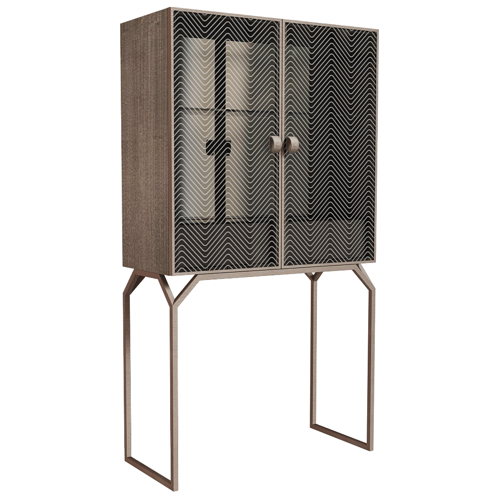 CPRN HOMOOD – Glass bar cabinet Art.D630 3D Model