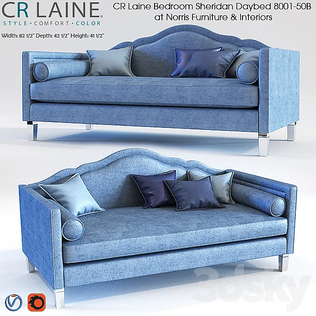 CR Laine Bedroom Sheridan Daybed 3D Model CR Laine Bedroom Sheridan Daybed 3D Model