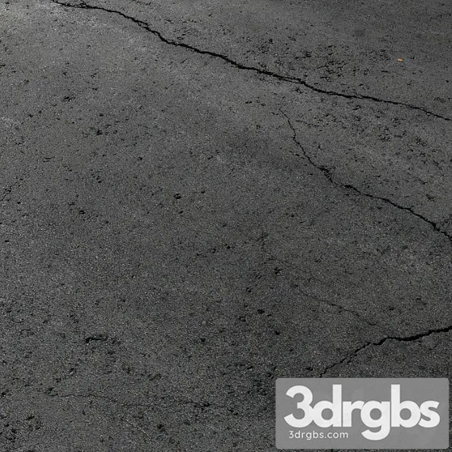 Cracked asphalt 2 3D Model Download