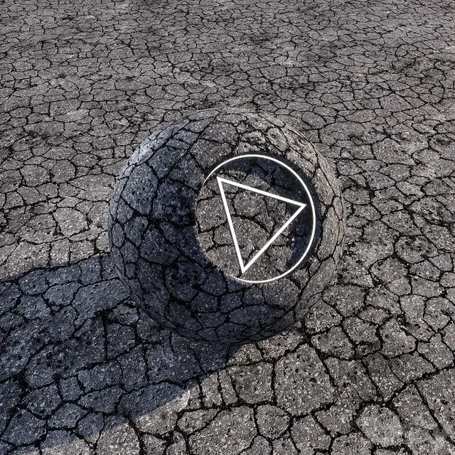 Cracked Asphalt 3D Model Cracked Asphalt 3D Model