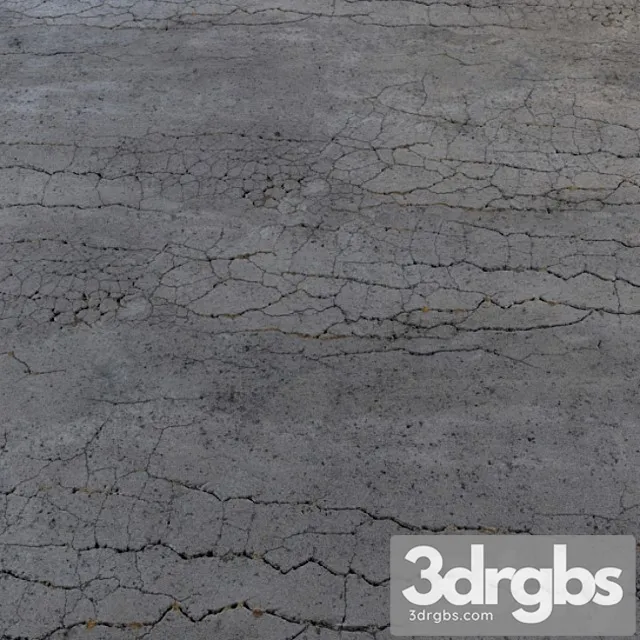 Cracked asphalt 3D Model Download