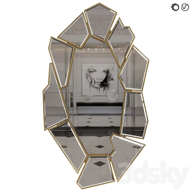crackle mirror luxxu 3D Model
