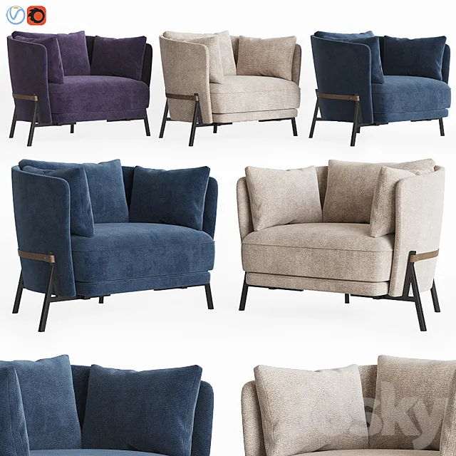 Cradle armchair arflex 3DModel Cradle armchair arflex 3DModel