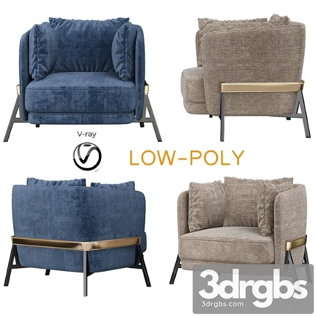 Cradle armchair arflex (low poly) 3D Model Download Cradle armchair arflex (low poly) 3D Model Download