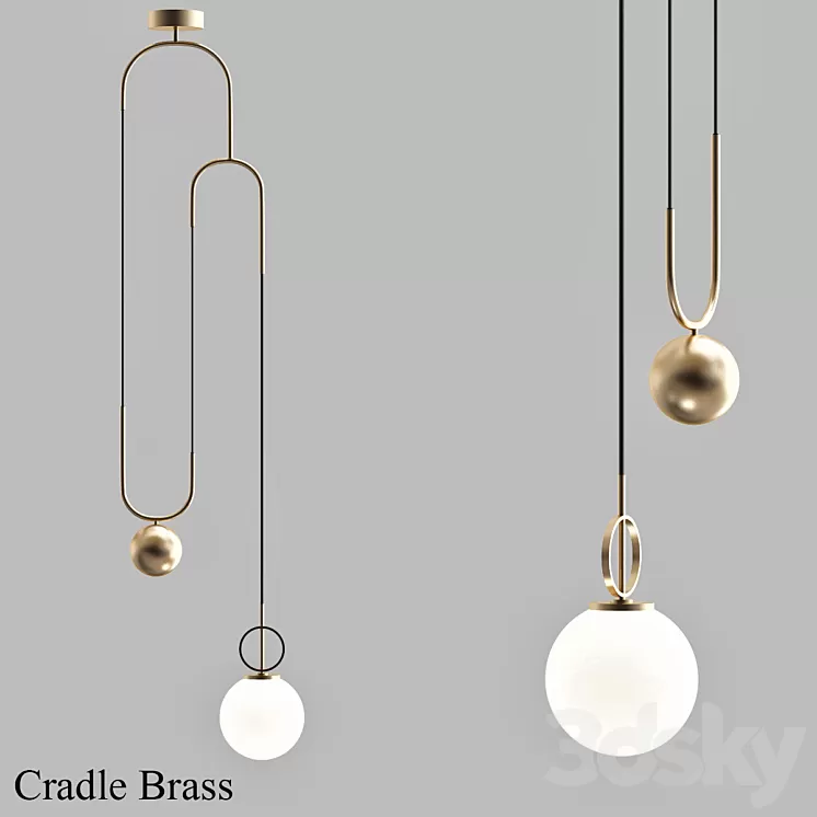 Cradle brass 3D Model Cradle brass 3D Model