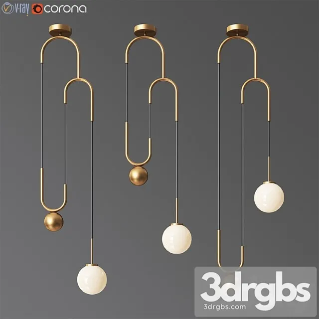 Cradle brass pulley pendant light 3D Model Download Cradle brass pulley pendant light 3D Model Download