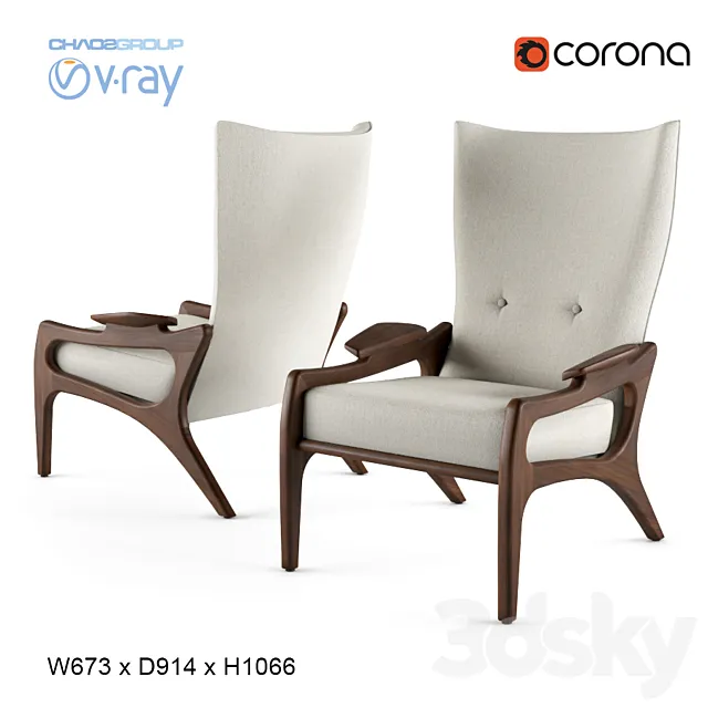 Craft Associates. HighBack Chairs – 1604 3DModel