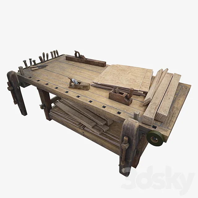 Crafting table 3D Model Crafting table 3D Model