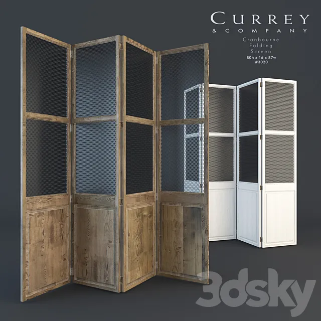 Cranbourne Folding Screen 3DModel Cranbourne Folding Screen 3DModel