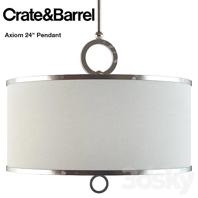 Crate and Barrel _ Axiom 24″ Pendant 3D Model