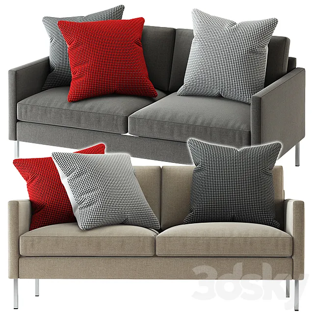 Crate and Barrel _ Studio Series Customizable Loveseat 3D Model