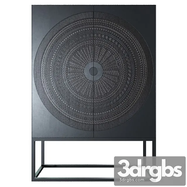 Crate and barrel ancestors hand carved teak 2 3D Model Download