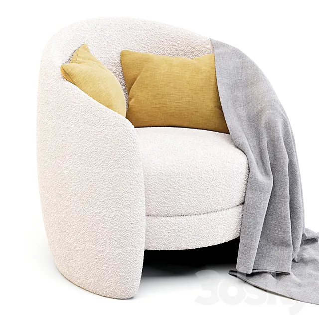 Crate and Barrel: Calder – ArmChair 3DModel Crate and Barrel: Calder – ArmChair 3DModel