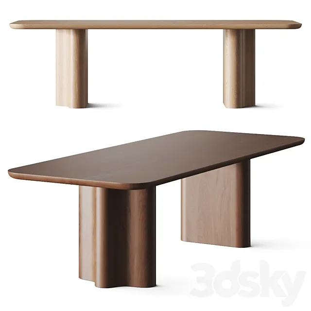 Crate and Barrel Carena Dining Table 3D Model
