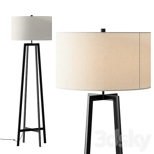 Crate and Barrel Castillo Floor Lamp 3D Model Crate and Barrel Castillo Floor Lamp 3D Model