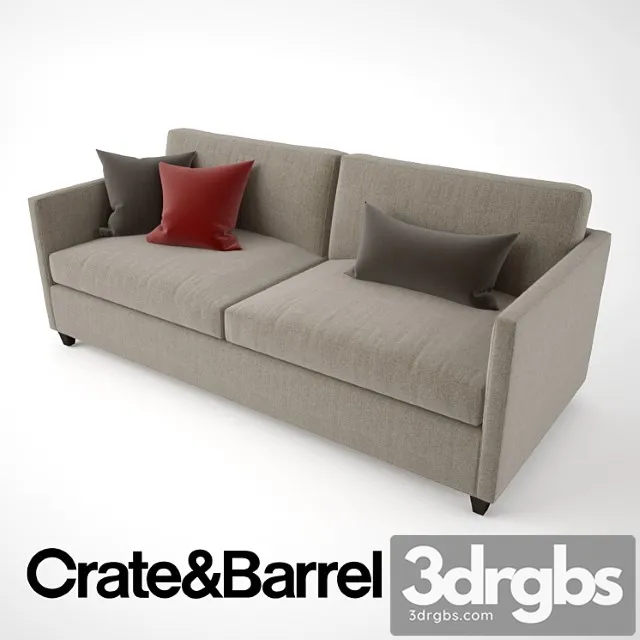 Crate And Barrel Dryden Apartment Sofa 3D Model Download Crate And Barrel Dryden Apartment Sofa 3D Model Download