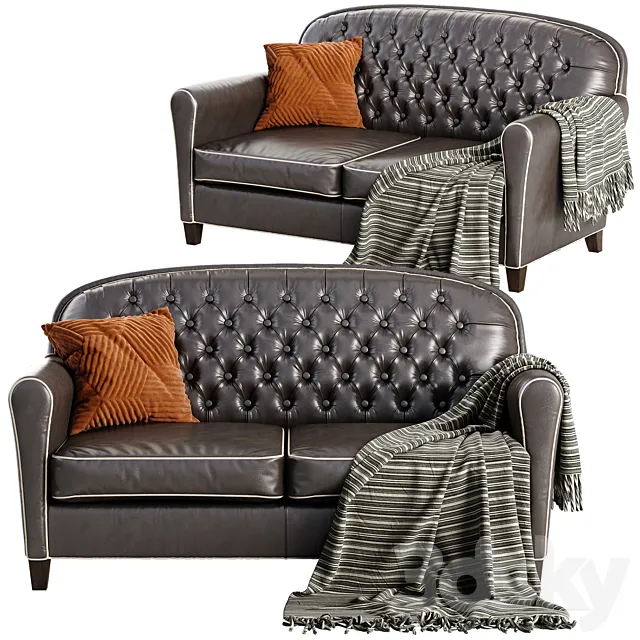 Crate and Barrel Eiffel sofa 3DModel Crate and Barrel Eiffel sofa 3DModel