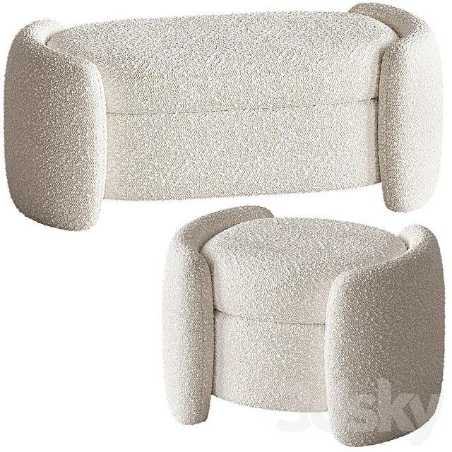 Crate and Barrel Fernie 3D Model Crate and Barrel Fernie 3D Model