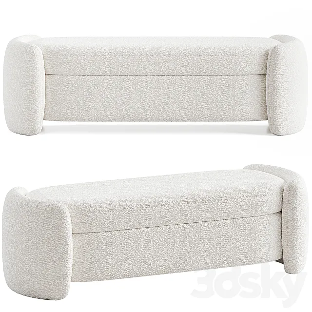 Crate and Barrel Fernie bench 3D Model