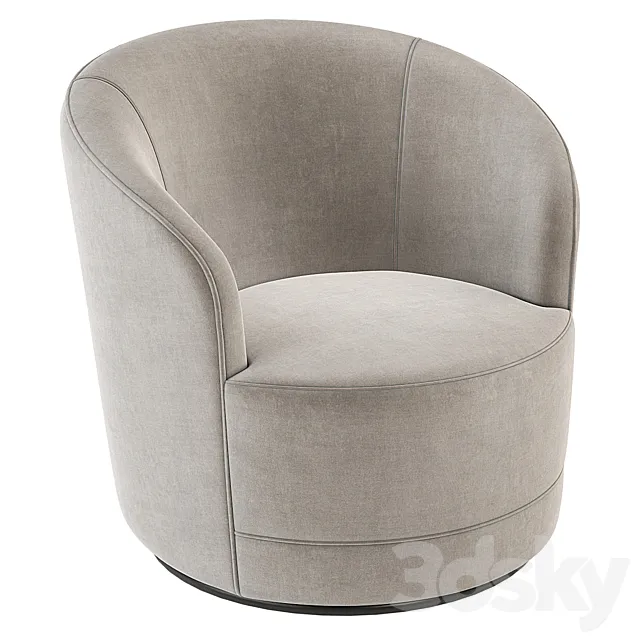 Crate and Barrel Infiniti Swivel Chair 3D Model
