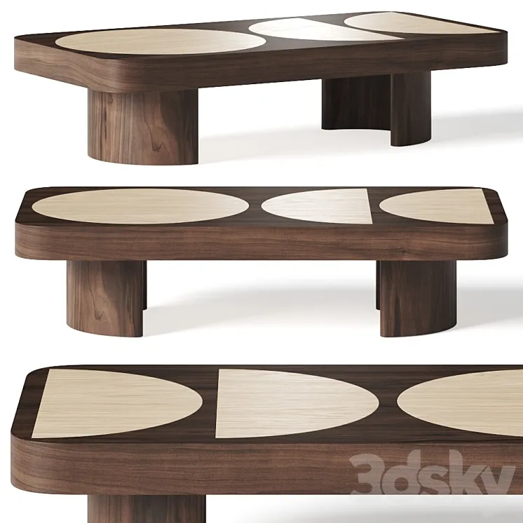 Crate and Barrel Lane Coffee Table 3D Model Free Download