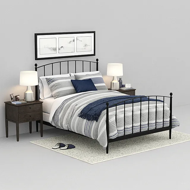 crate and barrel Mason Shadow Queen Bed 3DModel crate and barrel Mason Shadow Queen Bed 3DModel
