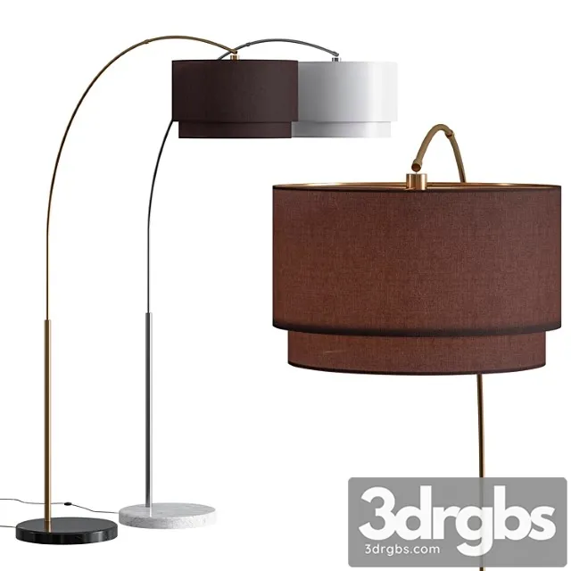 Crate and barrel meryl arc floor lamp 3D Model Download