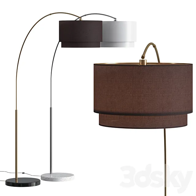 Crate and Barrel Meryl Arc Floor Lamp 3DModel Crate and Barrel Meryl Arc Floor Lamp 3DModel