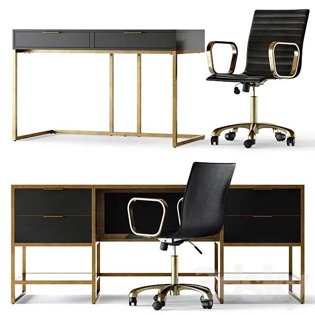 Crate and Barrel Oxford Home Office 3DModel