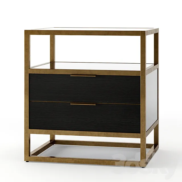 Crate and Barrel Oxford Nightstand 3D Model Crate and Barrel Oxford Nightstand 3D Model