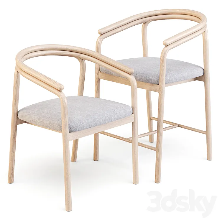 Crate and Barrel: Redonda – Dining Chair and Bar Stool 3D Model Free Download