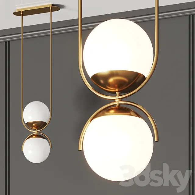 Crate and Barrel Rondure Globe Pendant Light 3DModel Crate and Barrel Rondure Globe Pendant Light 3DModel