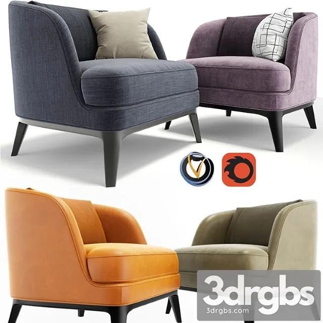 Crate and barrel seychelles wood trim chair_1 3D Model Download Crate and barrel seychelles wood trim chair_1 3D Model Download