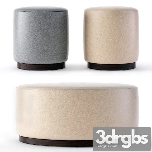 Crate and barrel zoey ottoman 2 3D Model Download