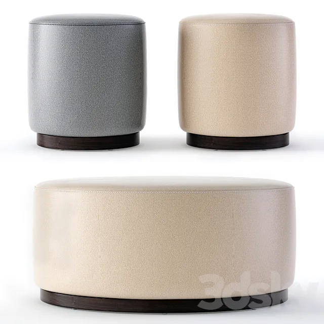 Crate and Barrel Zoey Ottoman 3D Model Crate and Barrel Zoey Ottoman 3D Model