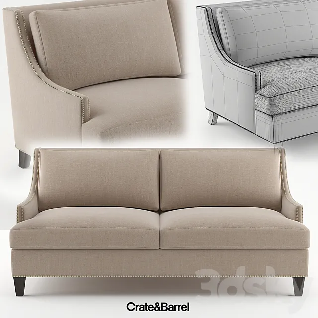 Crate & Barrel _ Barrimgton Sofa 3DModel Crate & Barrel _ Barrimgton Sofa 3DModel