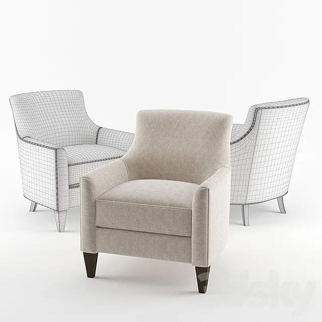 Crate & Barrel _ Clara Chair 3DModel Crate & Barrel _ Clara Chair 3DModel