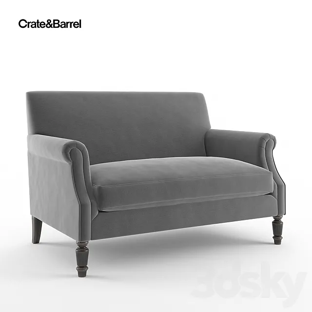 Crate & Barrel _ Suffolk Settee 3D Model