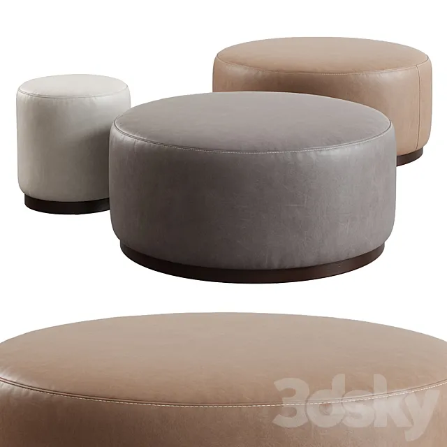 Crate & Barrel _ Zoey Ottoman 3DModel Crate & Barrel _ Zoey Ottoman 3DModel