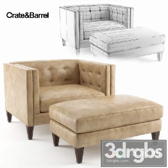 Crate Barrel Aidan Chair 3D Model Download Crate Barrel Aidan Chair 3D Model Download