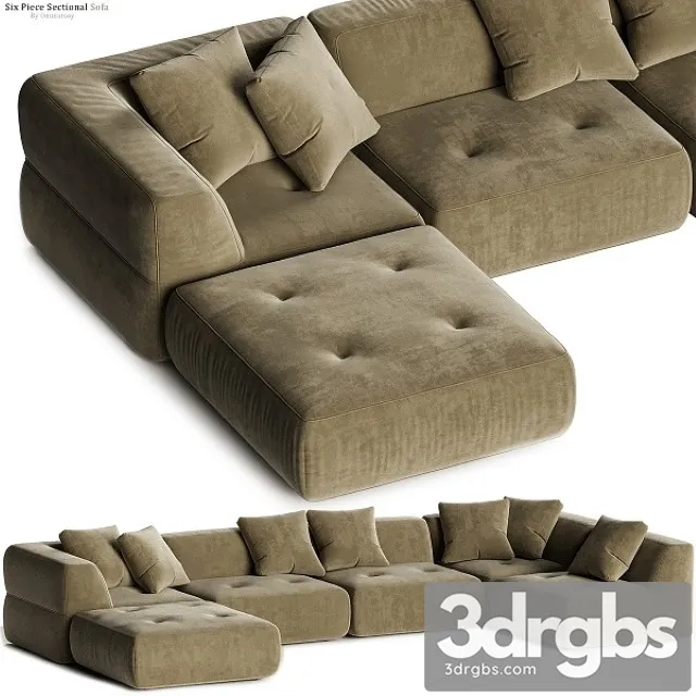 Crate & Barrel Angolare Six Piece Sectional Sofa 3D Model Download Crate & Barrel Angolare Six Piece Sectional Sofa 3D Model Download