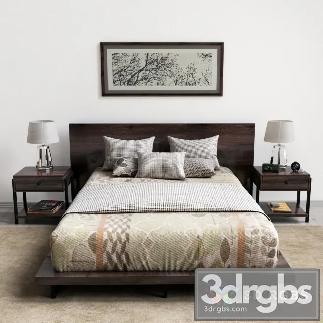 Crate Barrel Bedroom 3D Model Download