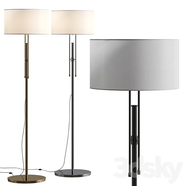 Crate & Barrel Cameron Adjustable Floor Lamp 3D Model Crate & Barrel Cameron Adjustable Floor Lamp 3D Model