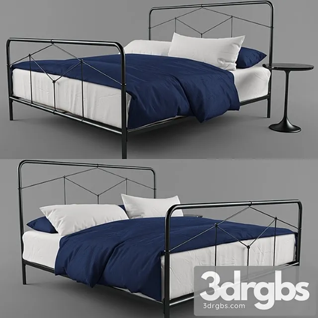 Crate Barrel Casey Iron Bed 2 3D Model Download