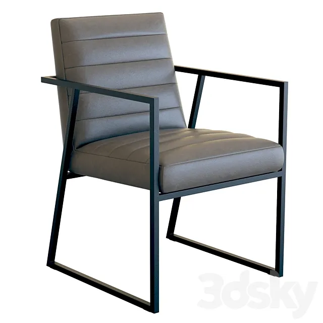 Crate & Barrel Channel Arm Chair 3D Model Crate & Barrel Channel Arm Chair 3D Model