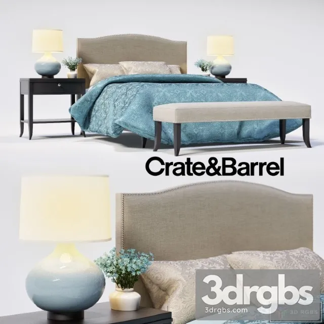 Crate Barrel Colette Bed 3D Model Download