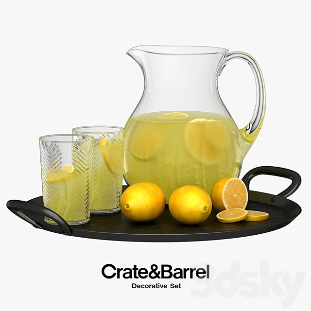 Crate & Barrel – Decorative Set 3D Model