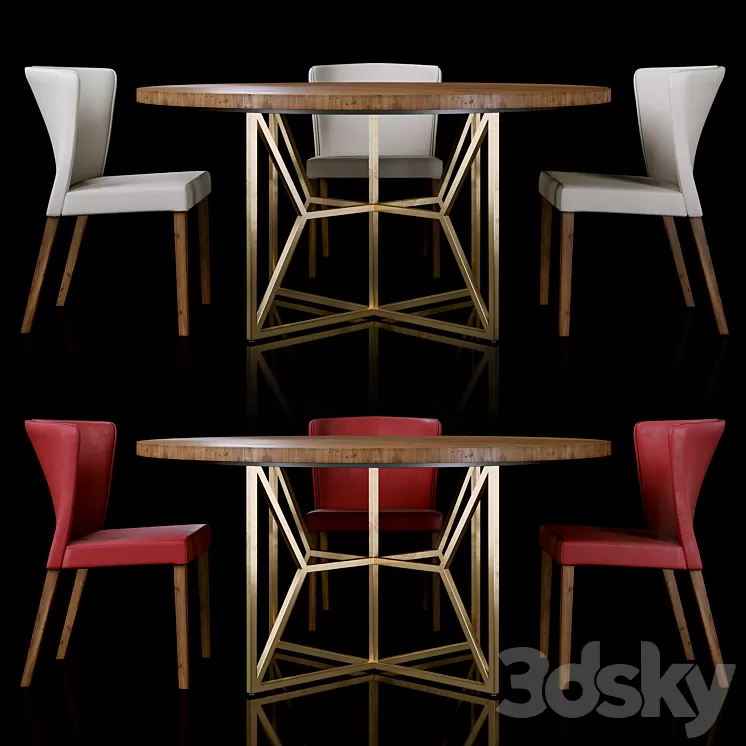 Crate & Barrel Dining 3D Model